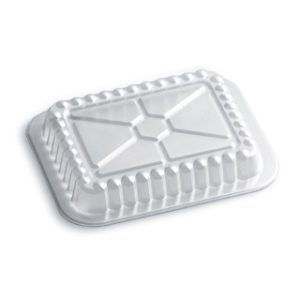 1LB OBLONG CLEAR DOME LID 1000