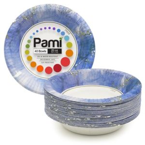 PAMI 20 OZ PAPER BOWL 40 CT 12/CS (SAPPHIRE MIST)