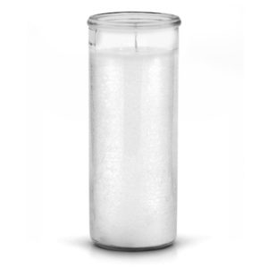 8 INCH CANDLES - BIG NOVENA WHITE 12