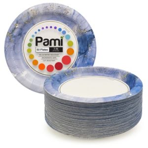 PAMI 7" PAPER PLATES 50 CT 12/CS (SAPPHIRE MIST)