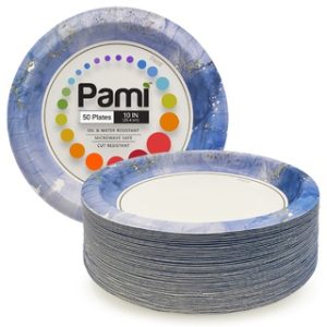 PAMI 10" PAPER PLATES 50 CT 12/CS (SAPPHIRE MIST)