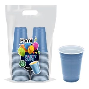 PAMI LIGHT BLUE PARTY CUPS 16 OZ 50 CT 12