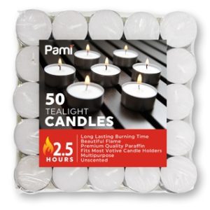 TEA LIGHT CANDLES 50 CT BRICK 12