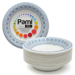 PAMI 20 OZ PAPER BOWL 40 CT 12/CS (COUNTRY BLOSSOM)