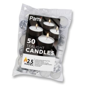 TEA LIGHT CANDLES 50 CT BAG 12