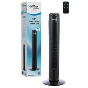 32"ETL TOWER FAN w/REMOTE-BLACK 1