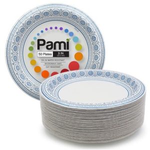 PAMI 9" PAPER PLATES 50 CT 12/CS (COUNTRY BLOSSOM)