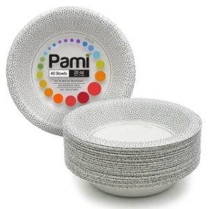 PAMI 20 OZ PAPER BOWL 40 CT 12/CS (FLECKED)