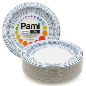 PAMI 10" PAPER PLATES 50 CT 12/CS (COUNTRY BLOSSOM)