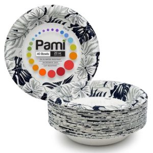 PAMI 20 OZ  PAPER BOWL 40 CT 12/CS (VINTAGE FLOWER)