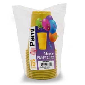 16oz YELLOW CUPS 16ct 48cs