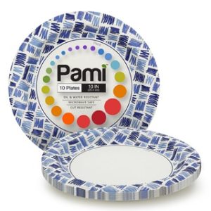 PAMI 10" PAPER PLATES 10 CT 32/ CS (SCRIBBLE)