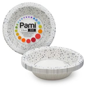PAMI 12 OZ PAPER BOWL 10 CT 32/CS (SPECKLE SPOT)