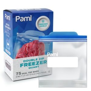 75ct  QUART DBL ZIPPER FREEZER BAG 12