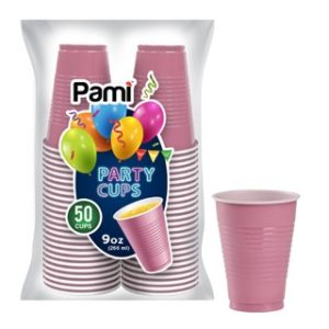 9 OZ PARTY CUP CO-EX PINK 50 CT 12