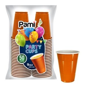 9 OZ PARTY CUP CO-EX ORANGE 50 CT 12