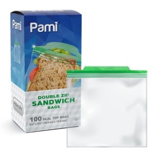 100ct DBL ZIPPER SANDWICH BAG 12