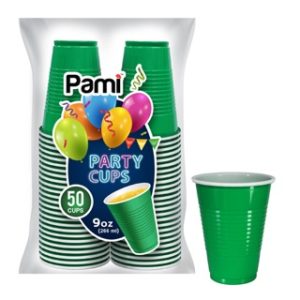 9 OZ PARTY CUP CO-EX GREEN 50 CT 12