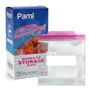 75ct  QUART DBL ZIPPER STORAGE BAG 12