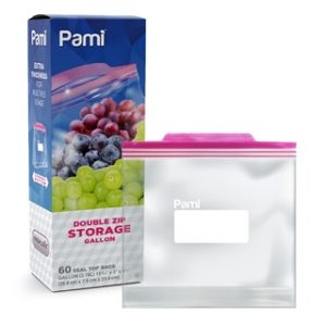 60ct  GALLON DBL ZIPPER STORAGE BAG 12