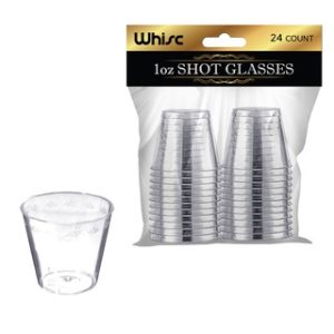 1oz SHOT GLASSES 24 CT W/HEADER 48