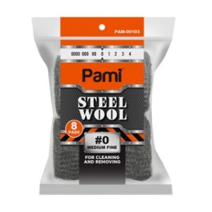 STEEL WOOL MEDIUM FINE #0 - 8 CT 15/CS