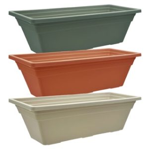 19" JERSEY WINDOW BOX PLANTER    - ASST 24