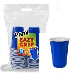 PAMI EAZY GRIP BLUE CUPS 18 OZ 50 CT 12