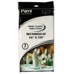 TABLE COVER 54X108 WHITE