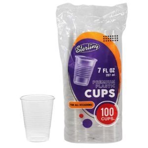 STERLING PLASTIC CUP 7 OZ 100pk 12/cs