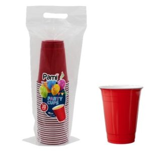PAMI RED PARTY CUP 16 OZ 30 CT 12