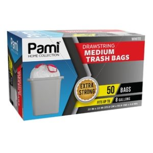 50ct  8gal WHITE MEDIUM DRWSTRNG 12