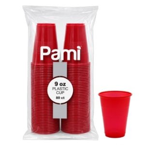 CUP 9 OZ RED 80 CT 12