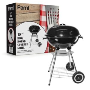 18" ROUND COVERED GRILL wWHEELS 1