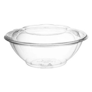 SALAD BOWL W/LIDS 24 OZ (PET) -150 SETS/CS