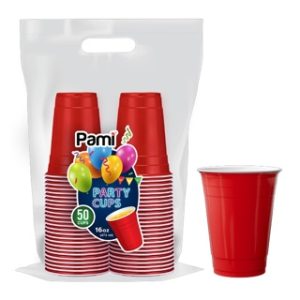 PAMI RED PARTY CUPS 16 OZ 50 CT 12