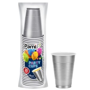12 OZ PARTY CUPS CO EX SILVER 30 CT 12