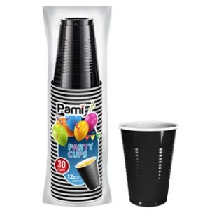 12 OZ PARTY CUPS CO EX BLACK 30 CT 12