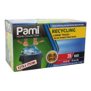 35ct-30gl BLU RECYCL TRASH DRWSTRNG BAG 6cs