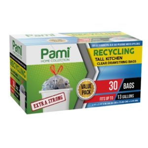 30ct-13gl CLR RECYCL T/K DRWSTRNG BAG 12cs