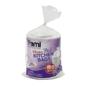 100ct ROLL WHITE T/K TRASH w/TIE - LAVNDR 12