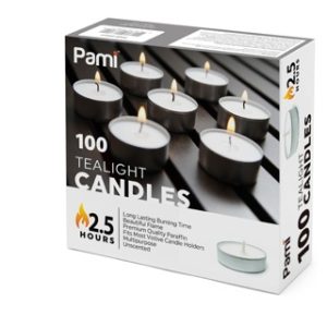 TEA LIGHT CANDLES 2.5 HR 100 CT 6