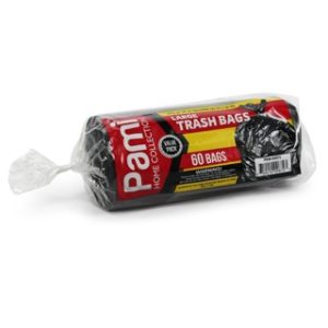 60ct  33gal BLACK TRASH BAG 12