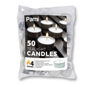 TEA LIGHT CANDLES 4 HR 50 CT 12