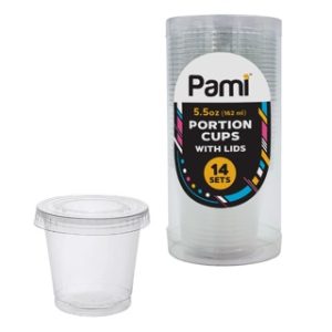 CUP PORTION 5.5 OZ W/LID 14 CT 48