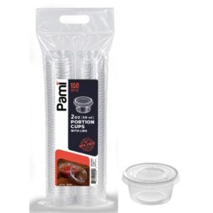 CUP PORTION 2 OZ W/LIDS 25/100 (2500)