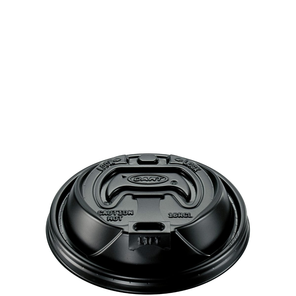 LID 16 OZ RECLOSABLE BLACK