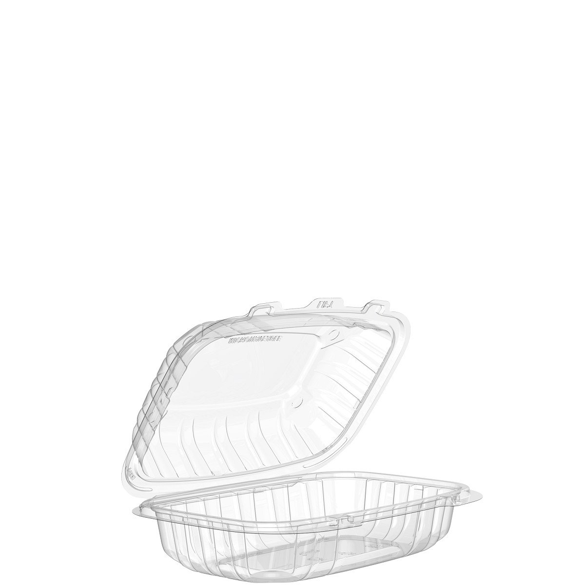 PLASTIC CLEAR HINGED CONTAINER 9X6 300/CS