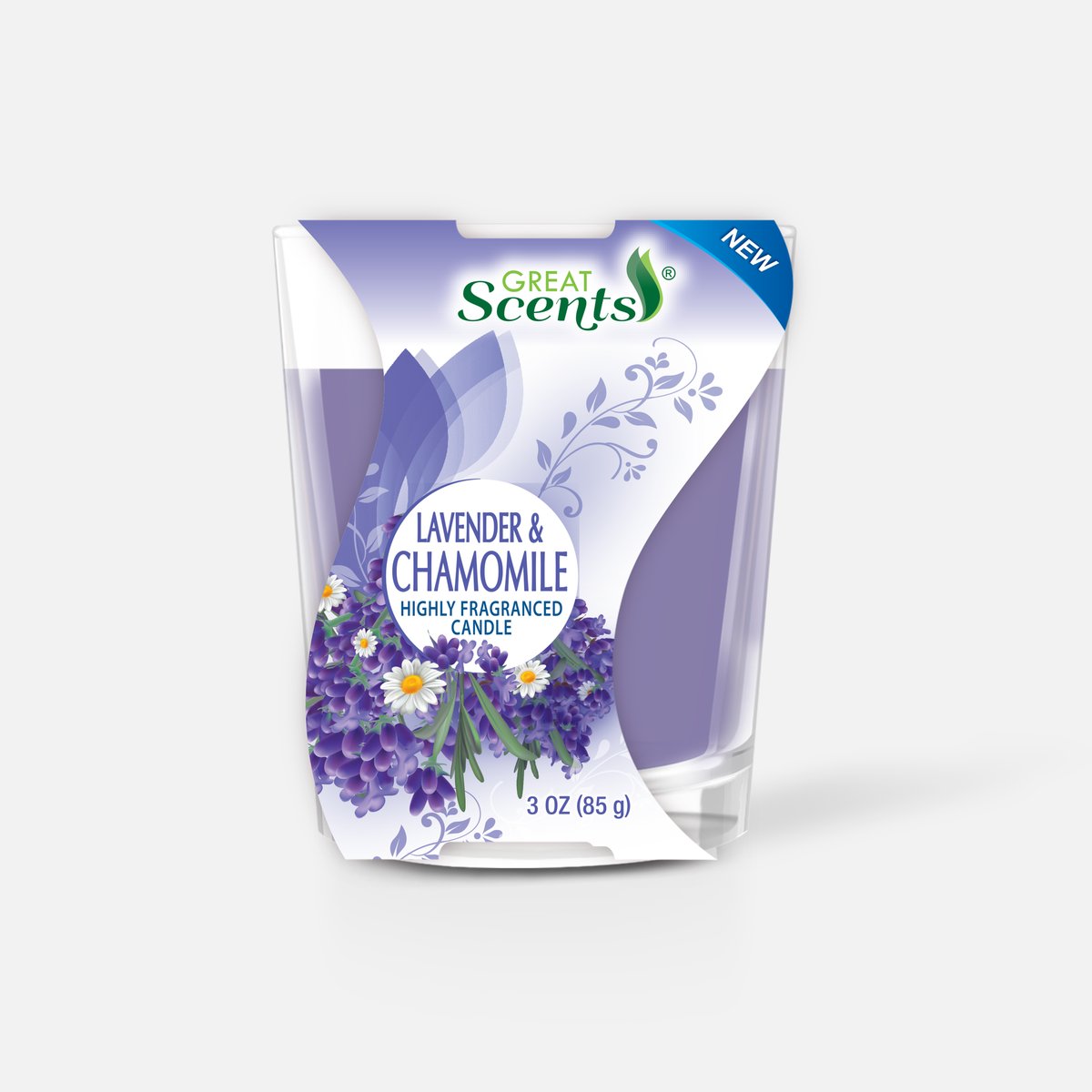 3oz SCENTED CANDLE - LAVENDER & CHAMOMILE - 12