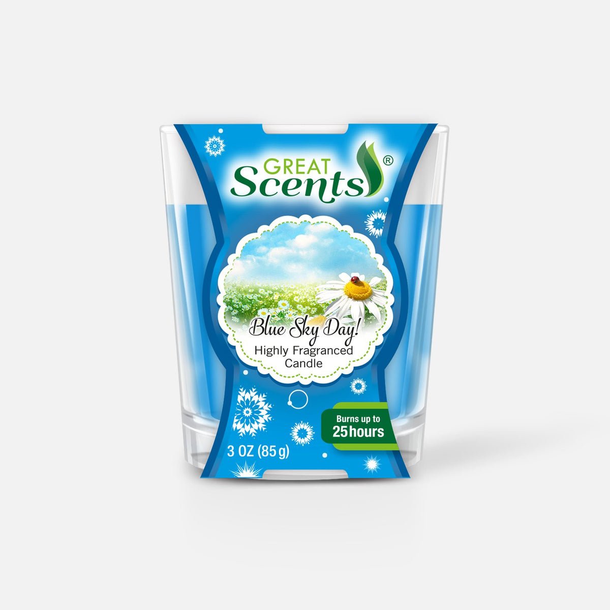 3oz SCENTED CANDLE - BLUE SKY DAY - 12